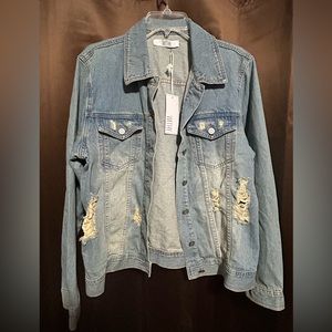 NEW Distressed Denim Jacket
